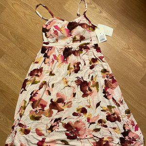 Floral empire waist tank dress